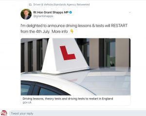 driving lessons restart